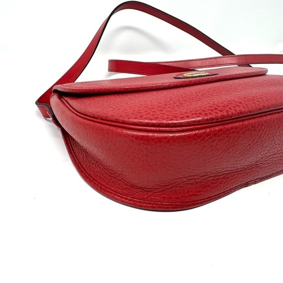 Christian Dior Vintage Bobby Saddle Red Leather Crossbody Shoulder Bag - Picture 9 of 13
